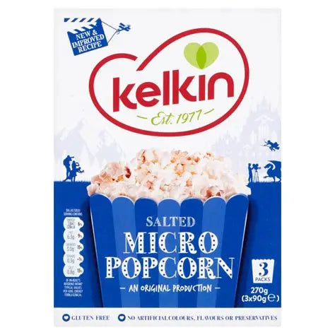 Kelkin Salted Microwave Popcorn 3 pack