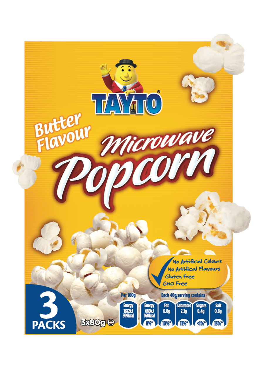 Tayto Butter Microwave Popcorn 3 pack