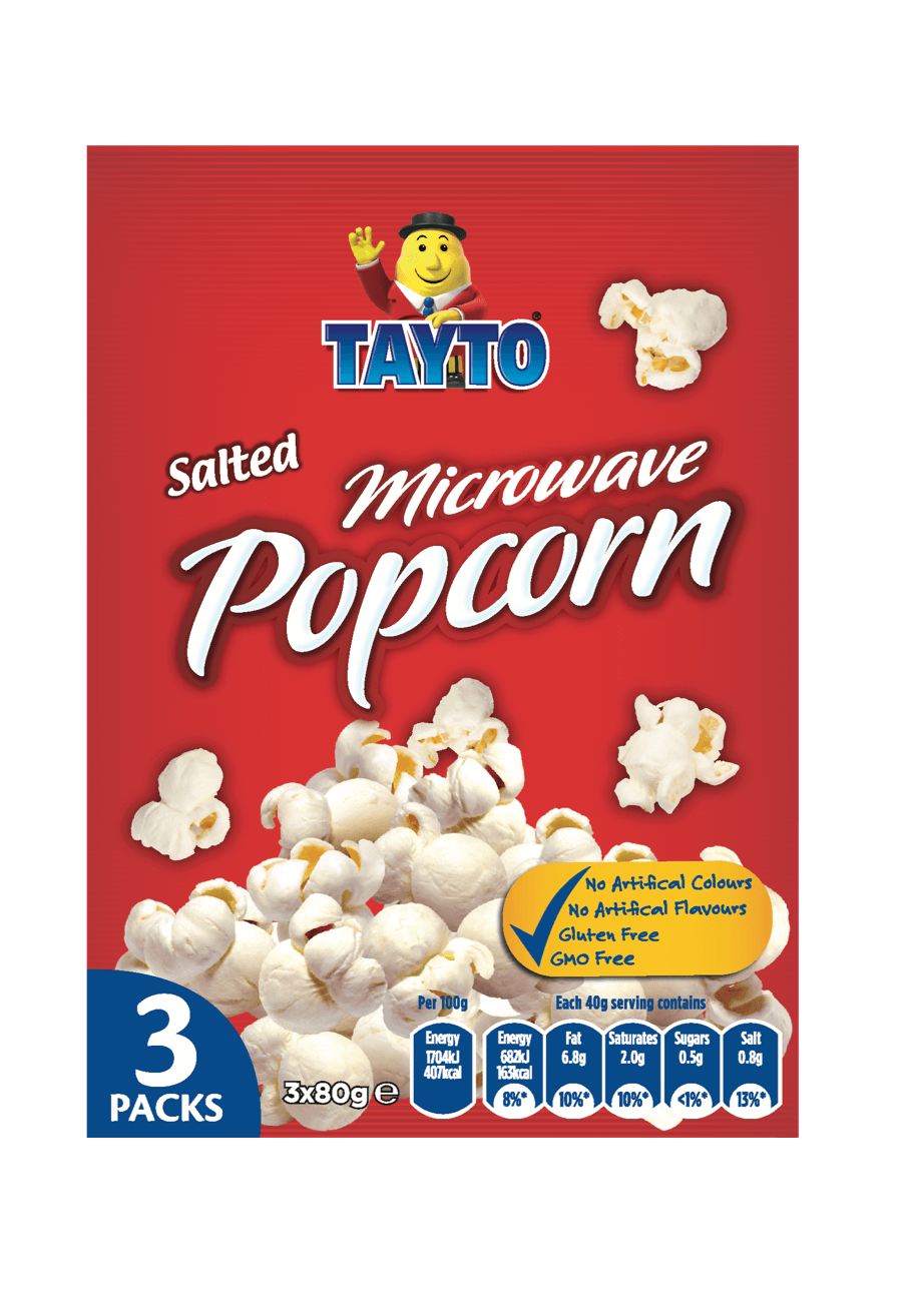 Tayto Salted Microwave Popcorn 3 pack