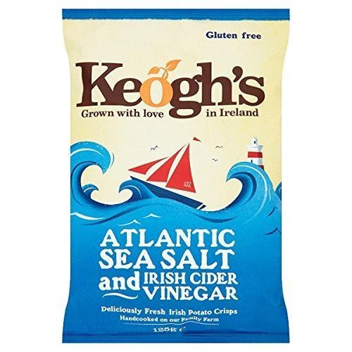 Keoghs Atlantic Sea Salt and Irish Cider Crisps 125g
