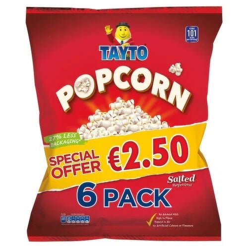 Tayto Popcorn 6 pack